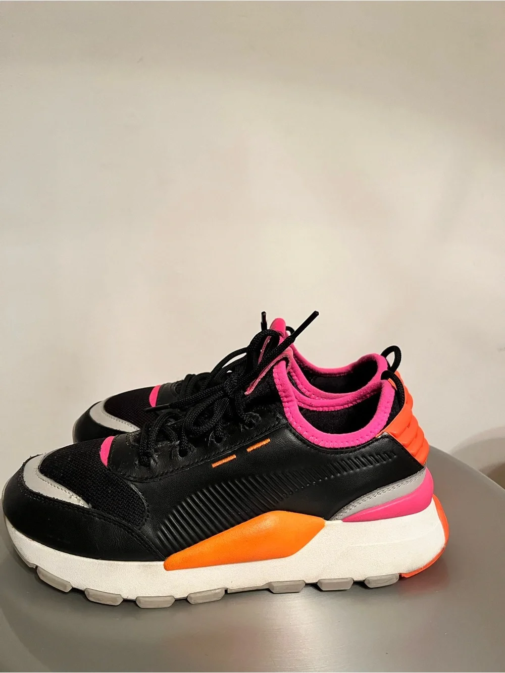 Puma RS-System Women’s Sneakers Black Pink Orange US 8